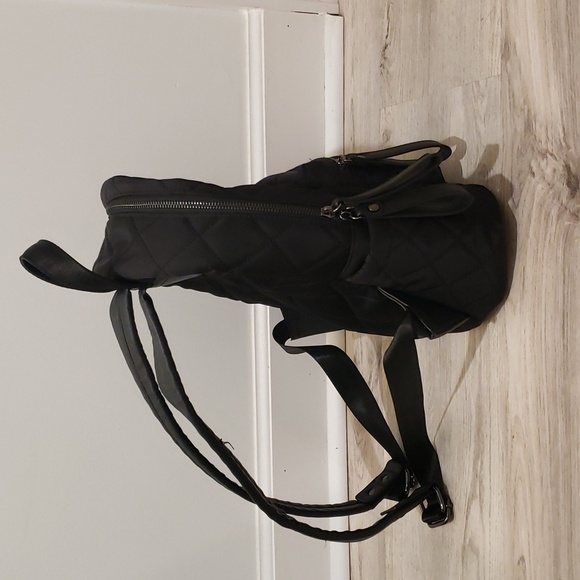 Quilted Black Backpack - Picture 2 of 10